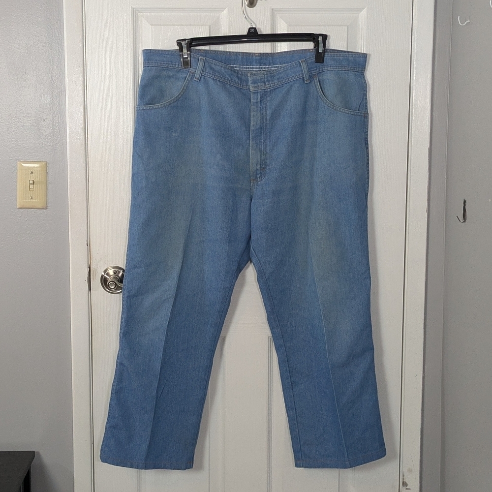 Wrangler Flex Western Straight Leg Classic Blue Denim Jeans‎ Size 42 × 29